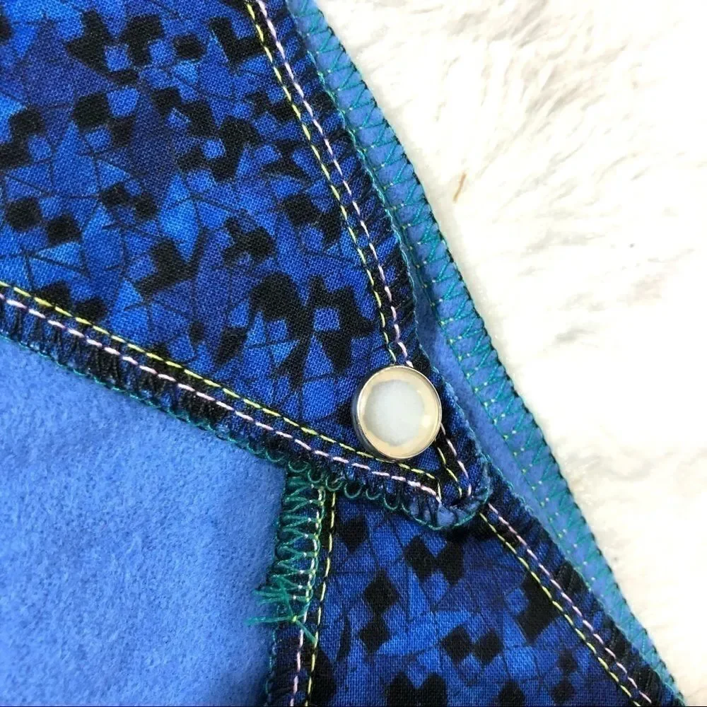 Pet bandana scarf dog tie & snap NEW blue black